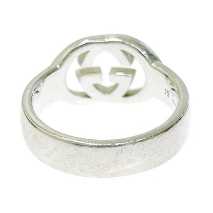 Gucci Silver Interlocking G Ring 5.4g 925 Engraved 304649 Ring with Box
