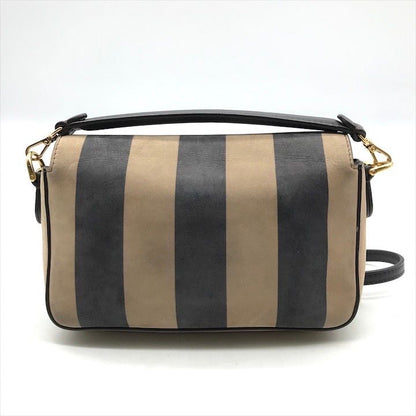 Fendi Mini Bucket Pecan 2-Way Chain Shoulder Bag Hand Leather Brown