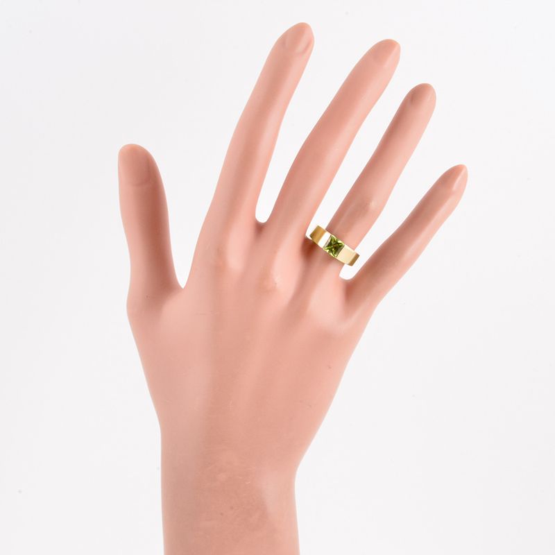 Cartier Tank Ring Peridot #48 18K Yellow Gold 91g Yellow Gold Ladies