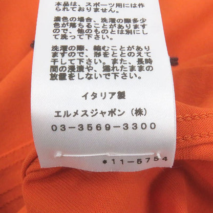 Hermes 100% Cotton H Logo Embroidery Crew Neck Short Sleeve Pocket T-shirt Cut