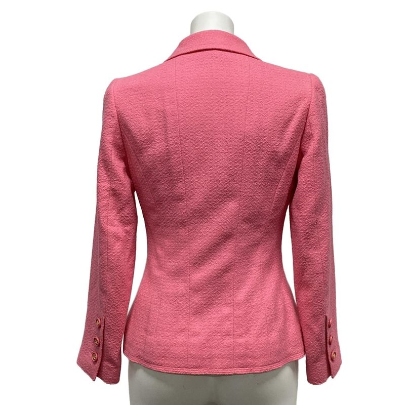Chanel Jacket Size 36 S Ladies - P07349 Pink Long Sleeves / Coco Mark Buttons /