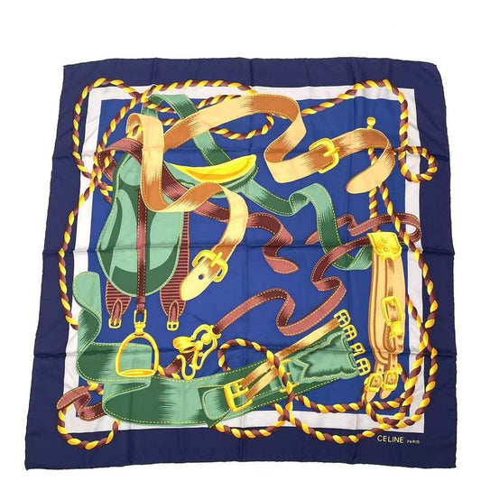 Celine Scarf Silk Chain Harness Multicolor