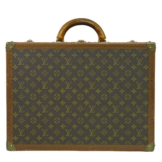 Authentic Louis Vuitton LV Bisten 50 Monogram Trunk Travel Bag Handbag Brown