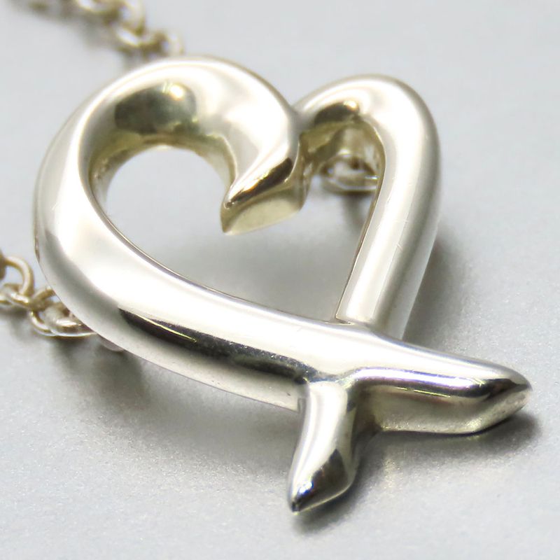 Tiffany & Co Necklace Mini Loving Heart 925 Silver Approx 1.5g Silver Paloma