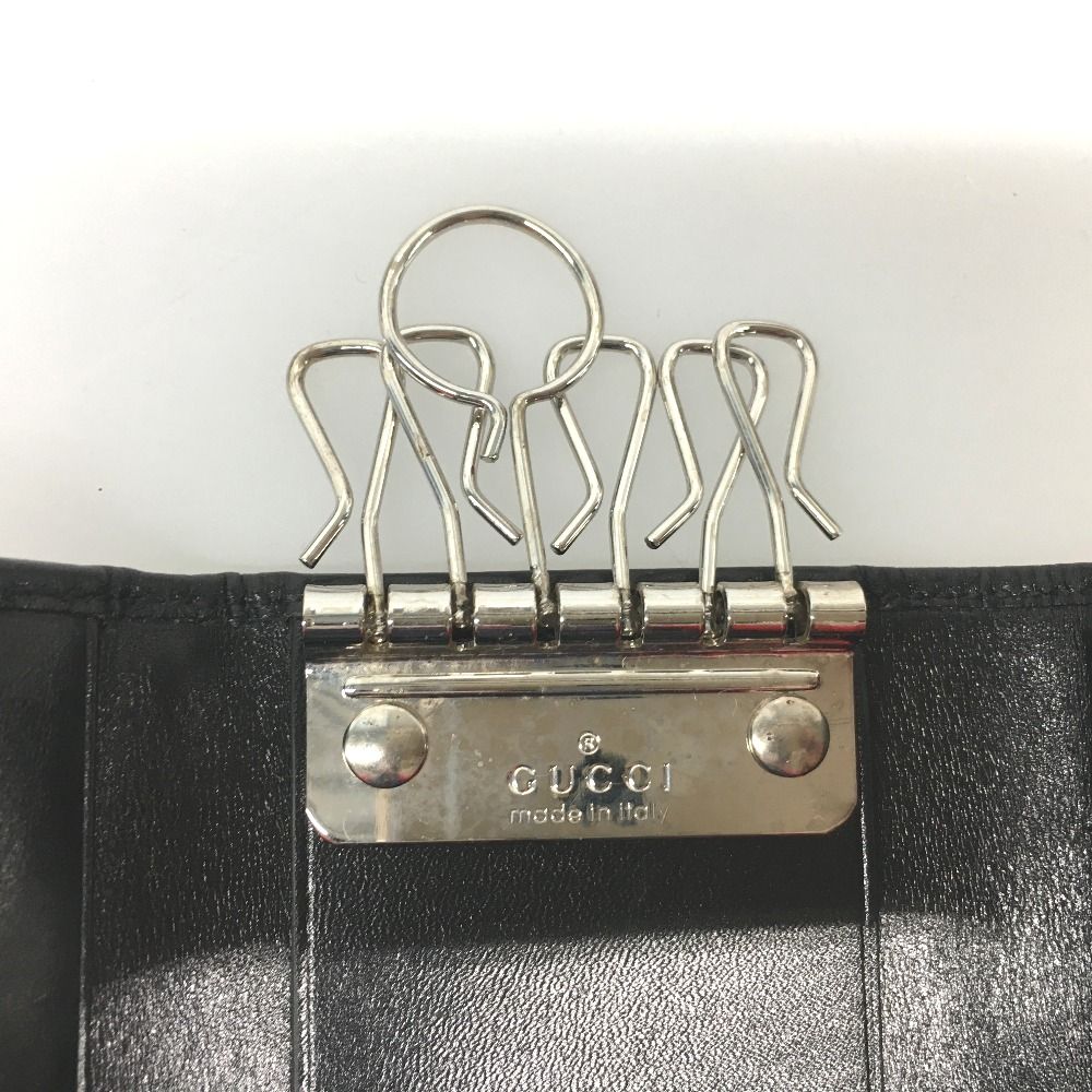 Gucci GG Canvas Key Case 6 Rows 131928 Black