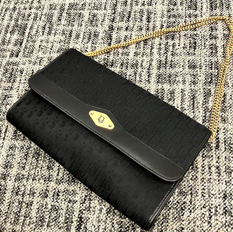 Christian DIOR Trotter Pattern Chain 2WAY Bag: Y2044