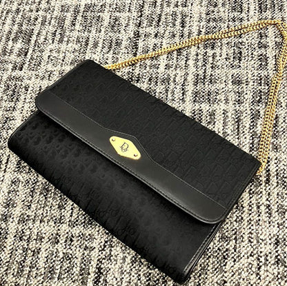 Christian DIOR Trotter Pattern Chain 2WAY Bag: Y2044