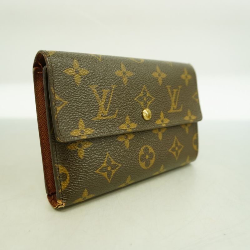 Louis Vuitton Trifold Wallet Monogram Porte Trésor Etui Papier M61202 Brown Men