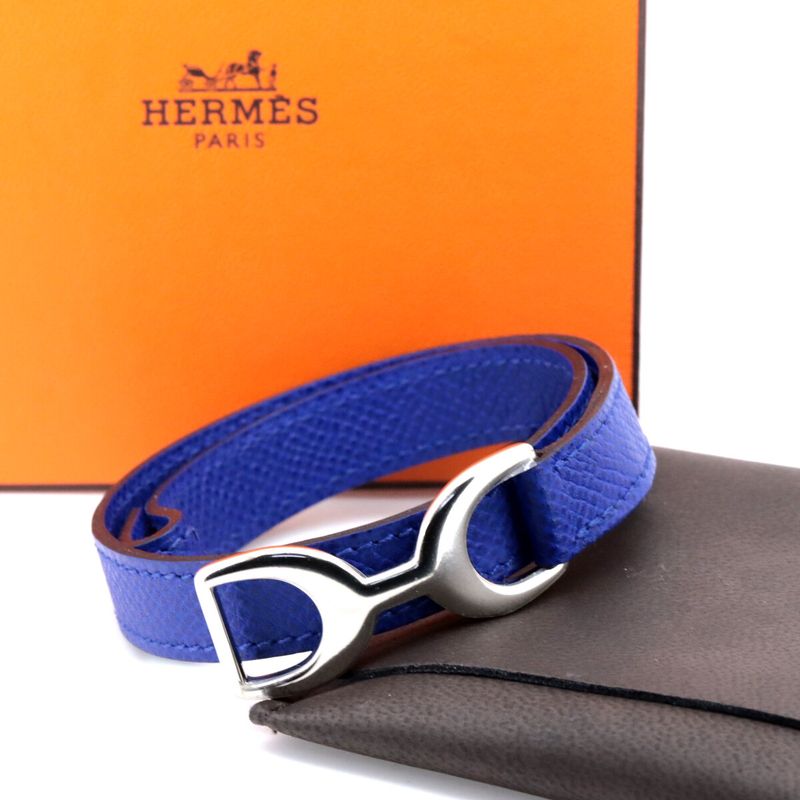 Hermes Leather Bracelet Pavène Women's Purple Pawnbroker