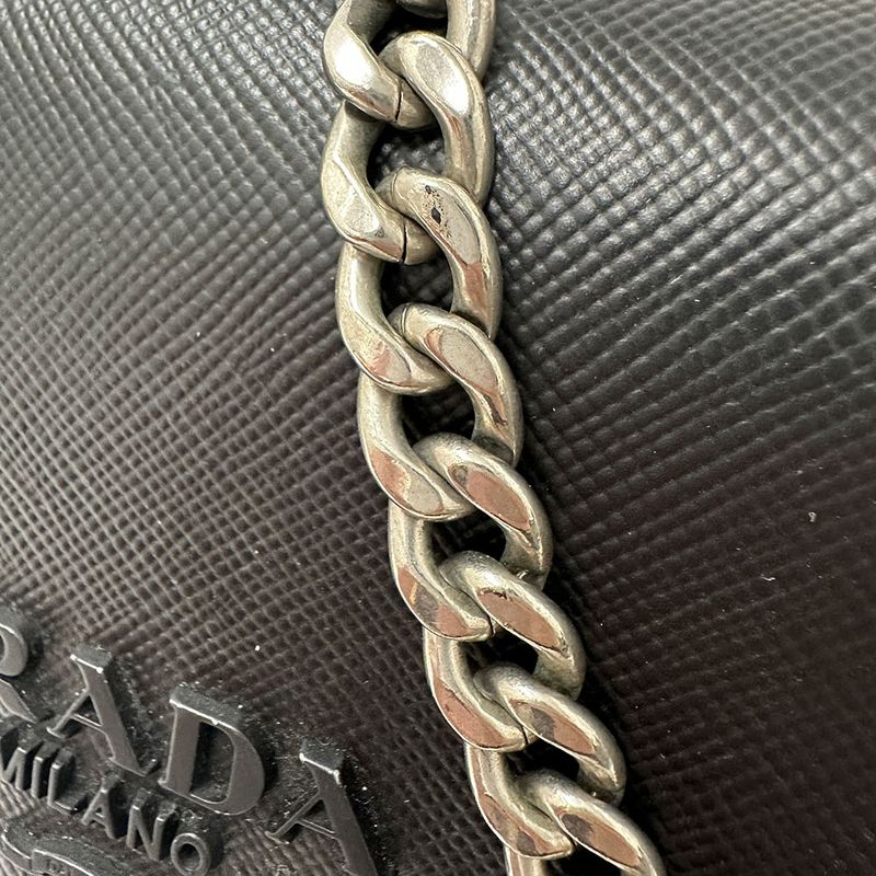 Prada Bag Women's Brand Shoulder Bag Leather Chain Shoulder Black Mini Bag