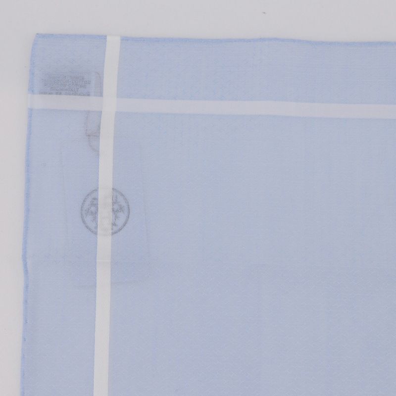 Hermes Jacquard H Handkerchief Set Of 2 Cotton Gray/light Blue Men's Handkerchie