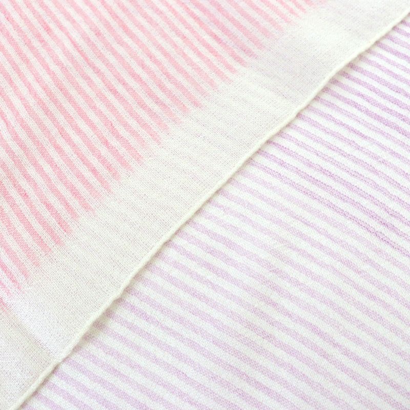 Hermes 100% Cashmere Multistripe Multicolor Mini Fringe Large Shawl Scarf