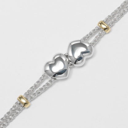 Tiffany & Co Double Heart Rope Vintage Wrist Circumference Approx 17.8cm