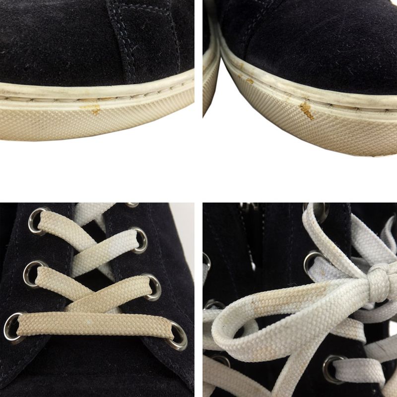 Louis Vuitton High Cut Sneakers - Side Zip Suede Dark Navy - Size 6 1