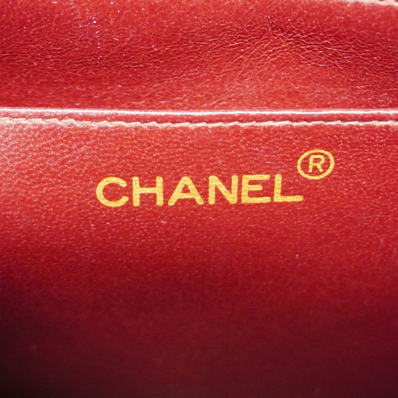 Chanel Shoulder Bag Matelasse Lambskin Black Gold Hardware Women