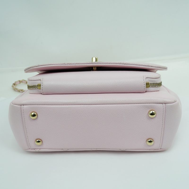 Chanel Business Affinity A93607 Pink Matelasse Caviar Hand Shoulder Bag