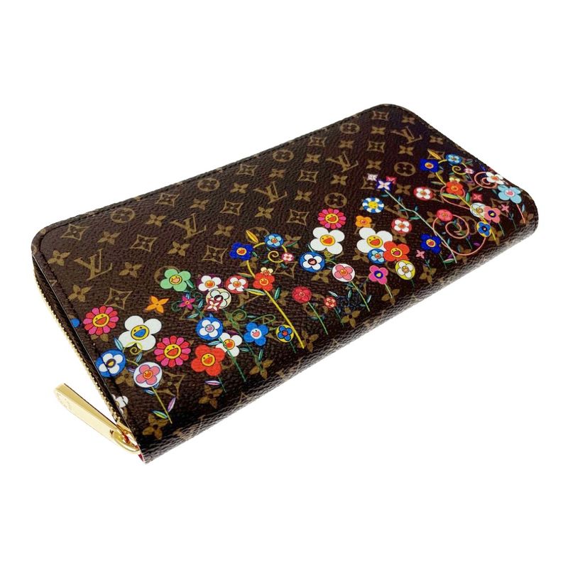 Louis Vuitton M14162 PVC X Takashi Murakami Zippy Wallet Brown 395923 Long