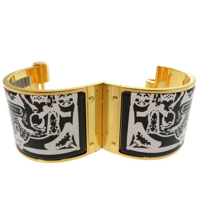 Hermes Emile GM Bangle Bracelet Charnière Enamel Gold 1874 Hermes
