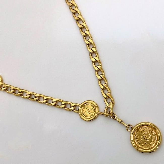 Chanel Chain Belt Gold Excellent Condition Coco Mark GP Preowned