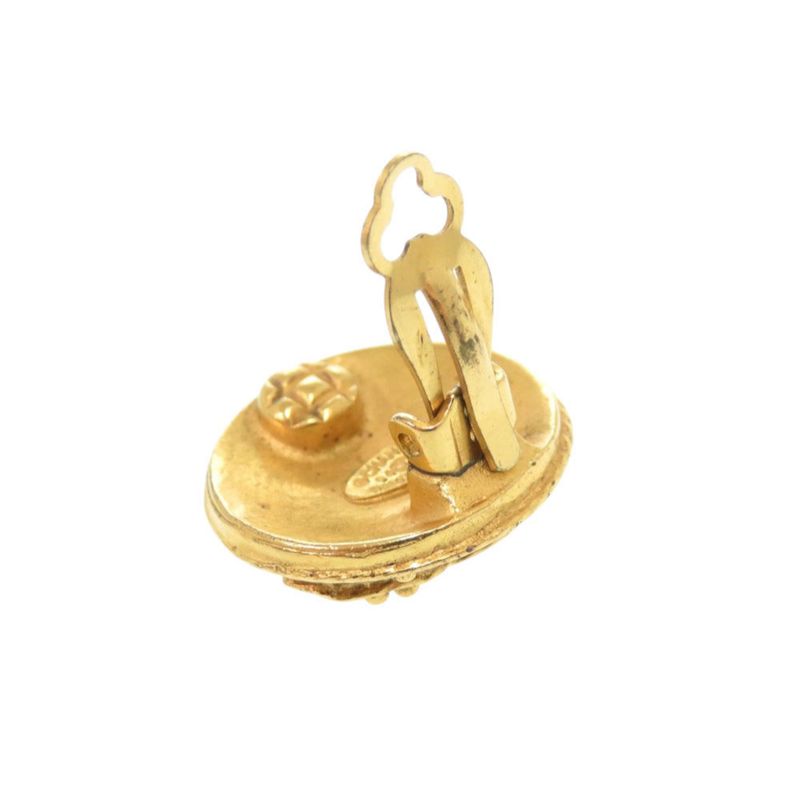 Chanel Coco Mark Metal Gold Earrings 0079 Chanel
