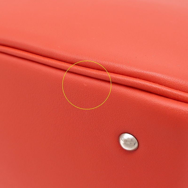 Hermes Handbag Mini Prum Vorsift Capucines Silver Hardware Svhardware Q