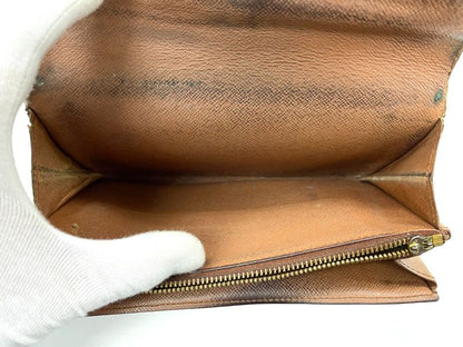 Louis Vuitton Monogram Pochette Portmonnais Cles Di Long Wallet M61725 Brown