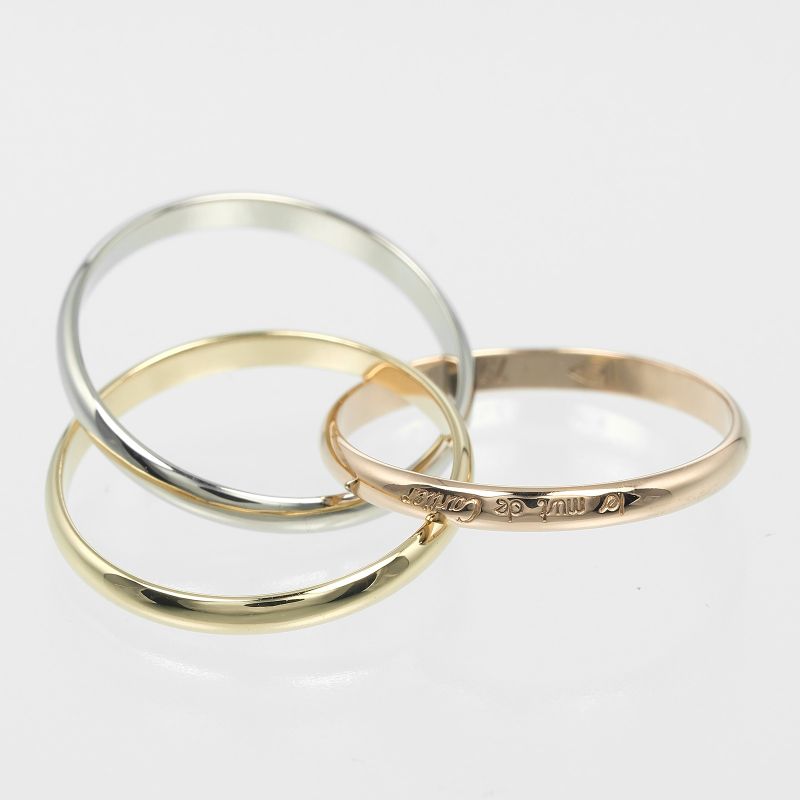 Cartier Trinity XS 1.9mm (0.07in) Band 18K Gold (yg×pg×wg) No 8 Ladies 3.5g Ring