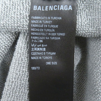 Balenciaga 100% Cotton BB Logo Embroidery Pile Gown Bathrobe Grey XL Size