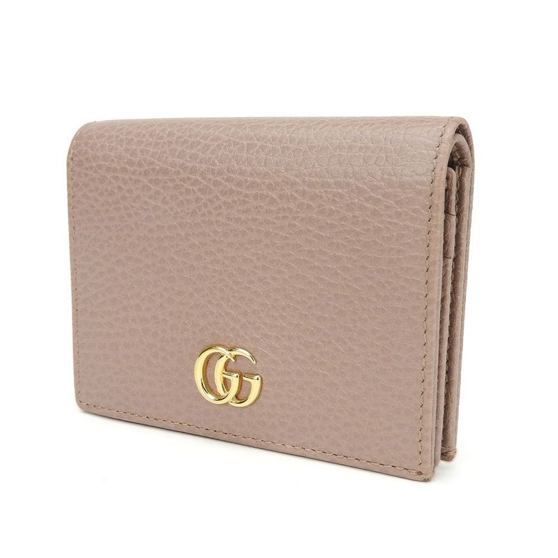 Gucci Bifold Walletcompact Wallet456126ggmarmontbeigegoldhardwareaccessoryfor