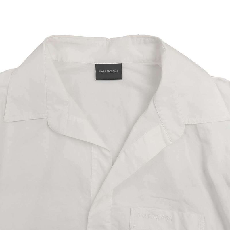 Balenciaga 24ss Logo Embroidery Pullover Shirt Blouse 790838 Tnm60 White 34