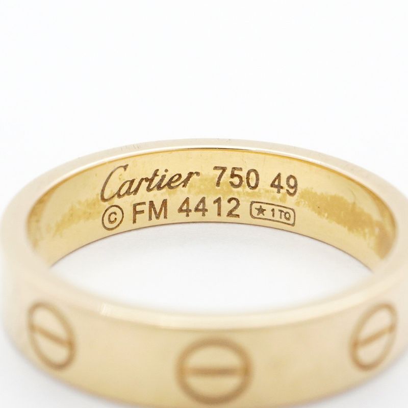 Cartier Ring Mini Love 18K Yellow Gold Yellow Gold #49 Ladies