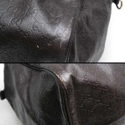 Gucci Boston Bag 206500 Guccissima Brown Travel Large Capacity