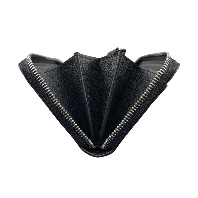 Louis Vuitton M62622 Zippy Lock Me Black Round Zipper Long Wallet Silver