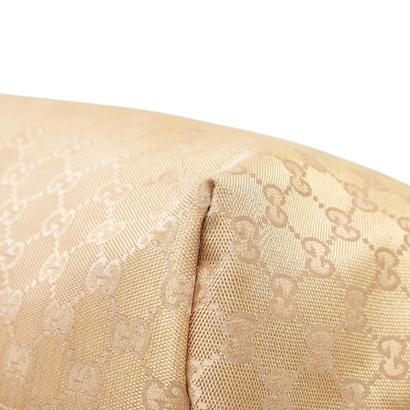Gucci GG Canvas Handbag Tote Bag 267474 Beige Gold Canvas Leather Ladies Gucci