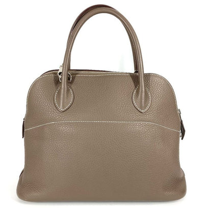 Hermes Handbag Bollide 31 Bollide 31 Taurillon Clemence Etoupes Gray