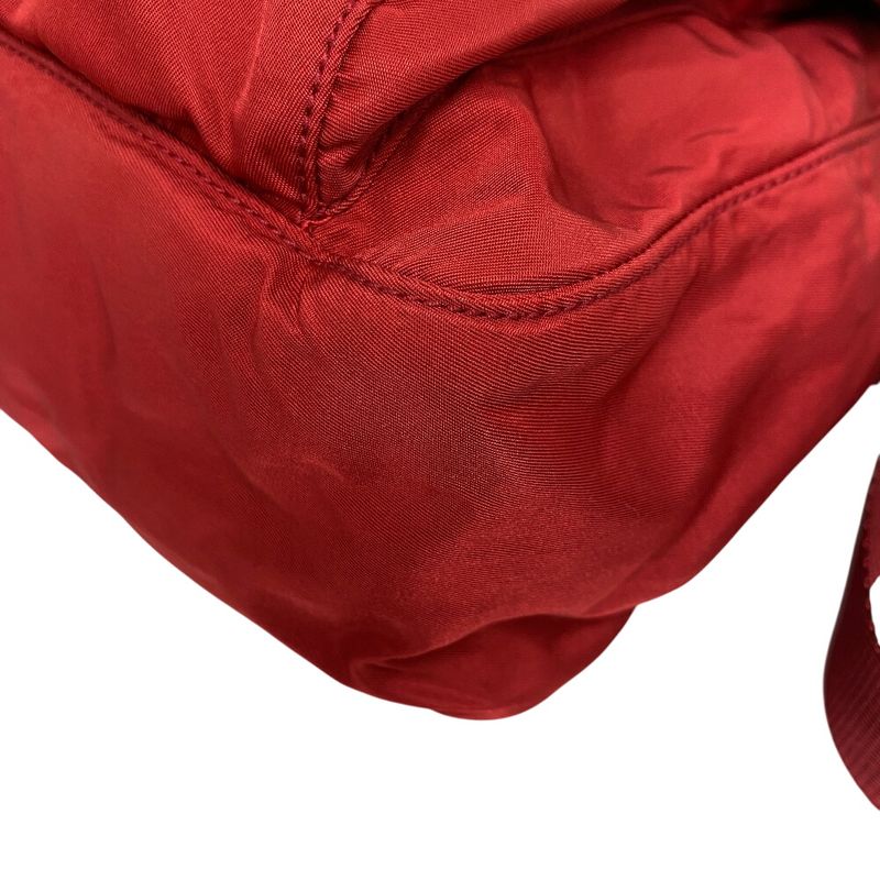 Prada B8994 Triangle Logo Plate Shoulder Bag Cabasn Diagonal Shoulder Brand Red