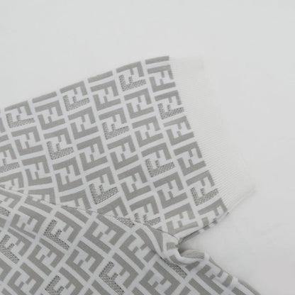 Fendi Zucca Pattern Knit T-shirt Fzy443 AKEW F1hxt 50 Size White Gray