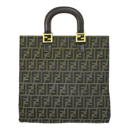 Authentic Fendi Zucca Tote Handbag Canvas Brown Zucca Bag Pre-owned [follow-up