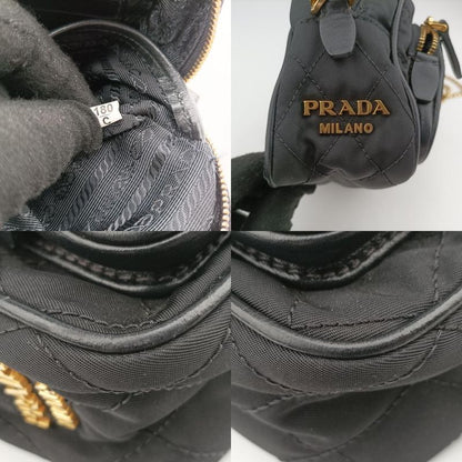 Prada Corsair Quilted Tessuto Black Nylon 180/c