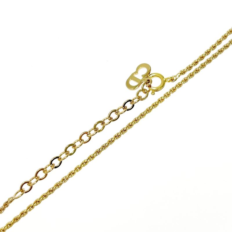 Christian Dior GP CD Logo Twist Necklace Women's Gold 403996 Necklace