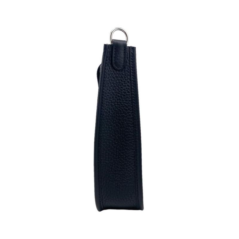 Hermes Shoulder Bag Evelyn TPM W Engraved Taurillon Clemence Noir Black Gold