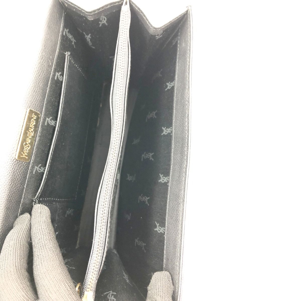 Yves Saint Laurent Clutch Bag Second Bag Black