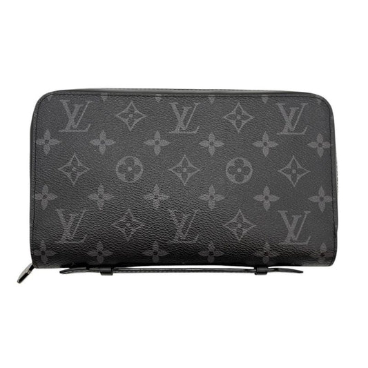 3232 Louis Vuitton Long Wallet Zippy XL M61698 Monogram Eclipse LV Wallet Black