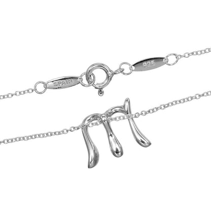 Tiffany & Co Alphabet Letter M Silver 925 Ladies 2.2g Necklace