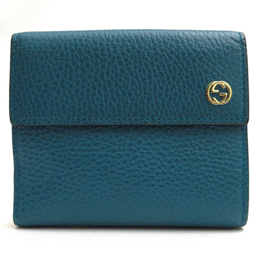 Gucci Wallet Men Wallet Leather Genuine Blue 449405 2091 Interlocking G with