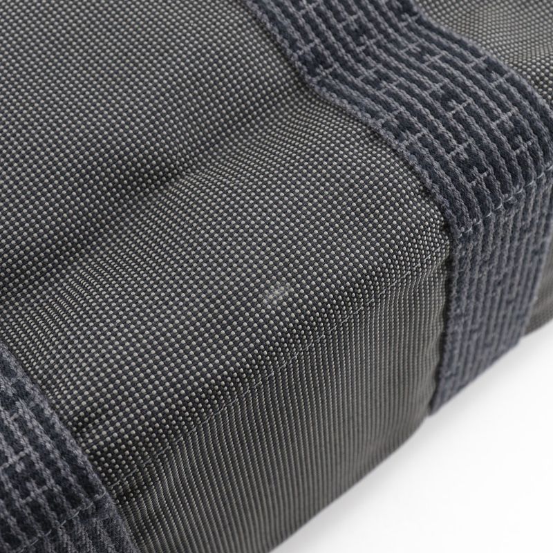 Hermes Yale Line Tote MM Nylon Canvas Gray Unisex Handbag