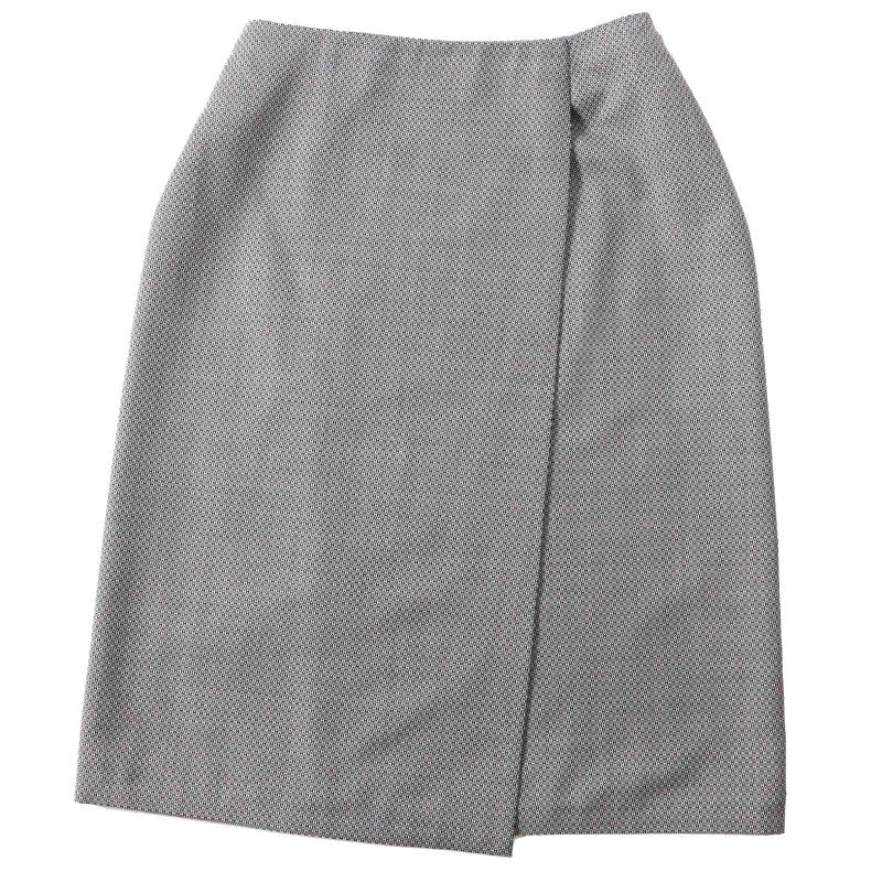 Hermes Vintage Margiela Period Wool Silk Rare Archive H Pattern Wrap Skirt