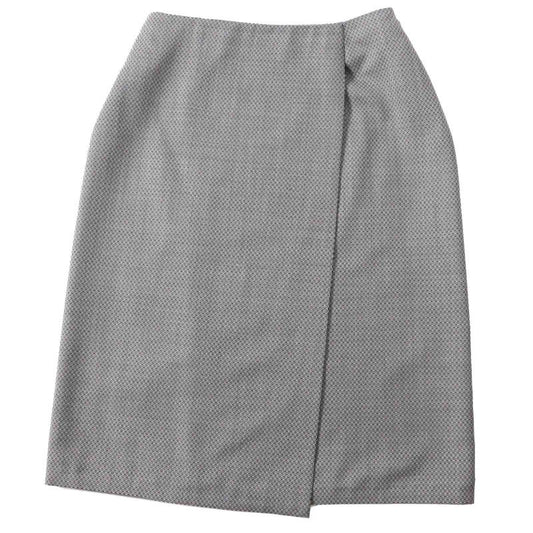 Hermes Vintage Margiela Period Wool Silk Rare Archive H Pattern Wrap Skirt