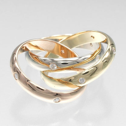 Cartier Trinity 3.5mm (0.14in) Band 18K Gold (YG X PG X WG) X 15P Diamonds #7