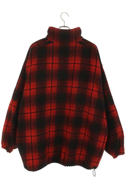 Balenciaga 571439 Tgu11 Logo-embroidered Checkered Zip-up Blouson Men 44